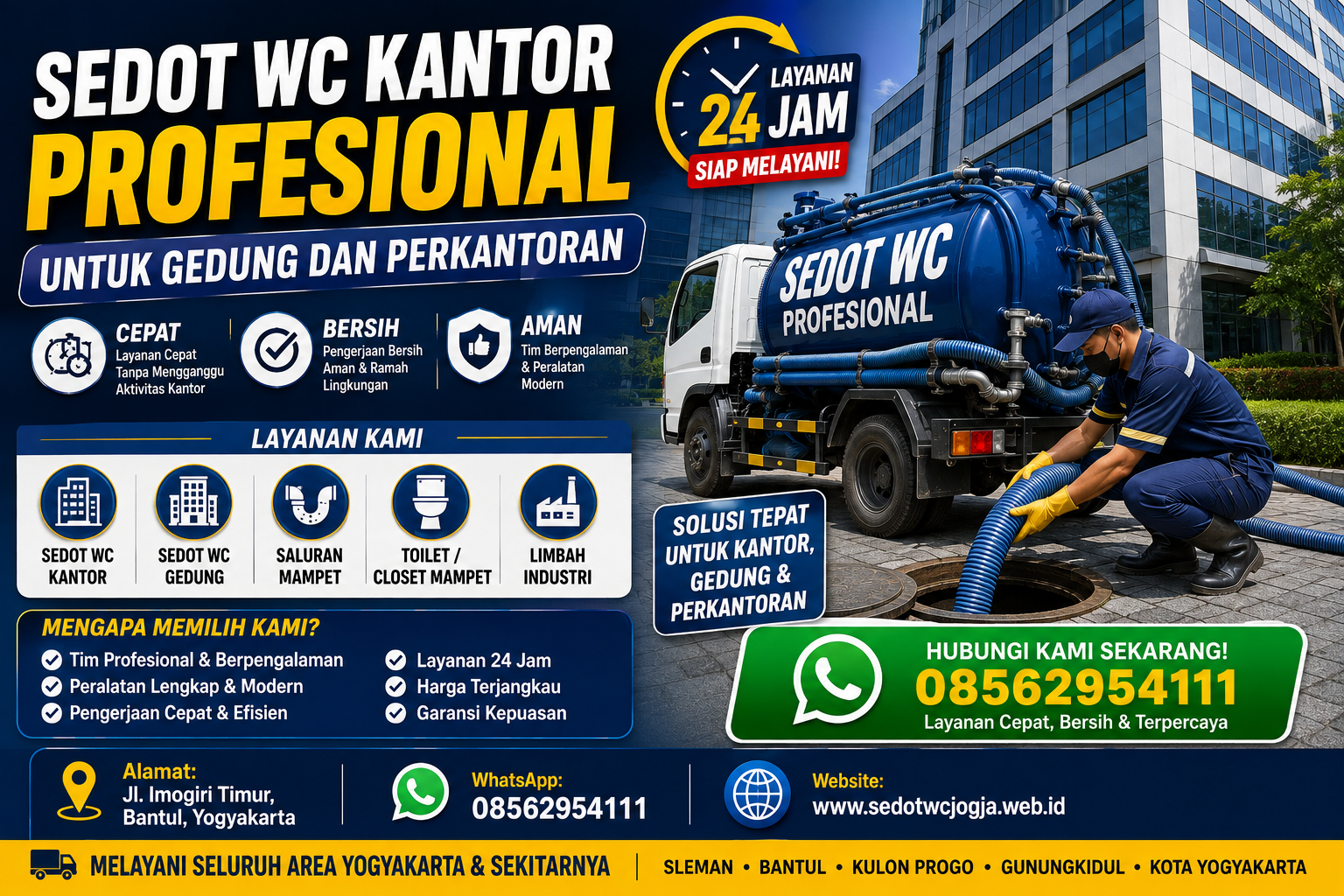 Sedot WC Kantor Profesional untuk Gedung dan Perkantoran